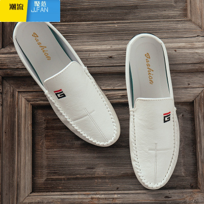 聚范2024年春季新款豆豆鞋男士皮鞋韩版驾车鞋懒人鞋社会潮流休闲男鞋