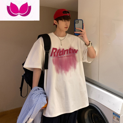 七斓美式复古t恤男款夏季高街设计感小众短袖ins百搭衣服