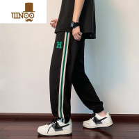 YANXU冰丝裤子男士夏季薄款宽松束脚运动裤潮牌夏天青少年男生休闲长裤