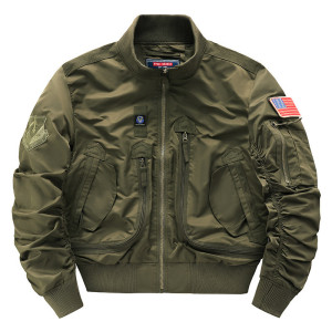 JPDUN棒球领军迷茄克空军飞行员单夹克男棒球服立领美式大码外套男