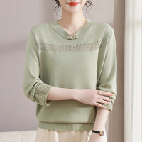 新款妈妈装针织衫上衣40-50-60岁中老年人洋气毛线衣小衫中年装