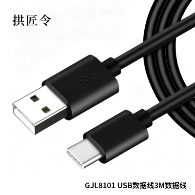拱匠令 GJL8101 USB数据线3M数据线 5W 3M PVC(计价单位:条)黑色