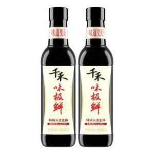 千禾味极鲜酱油特级生抽零添加防腐剂1L大瓶装