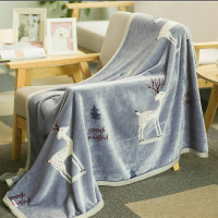 家柏饰(CORATED)夏季单人薄款小毛毯办公室盖腿小毯子保暖空调毯午睡毯珊瑚绒便携