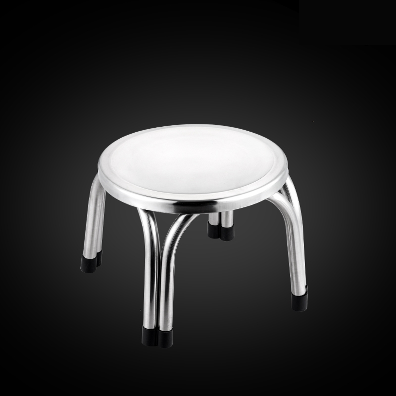 加厚不锈钢凳子金属四脚圆椅子医匠简约现代小凳子客厅家用户外圆凳子