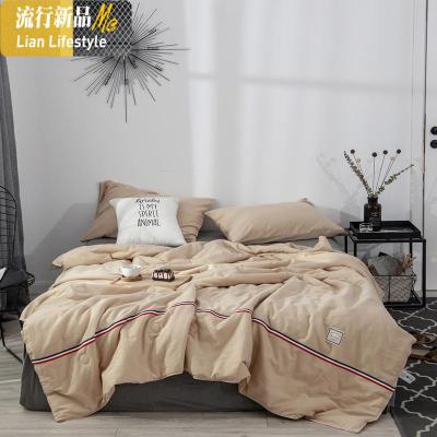 北欧风色棉春秋被芯夏季空调被薄被子单双人棉夏凉被四件套 三维工匠