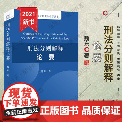 正版 刑法分则解释论要 魏东 著 刑法专业研究生教学用书 北京大学出版社