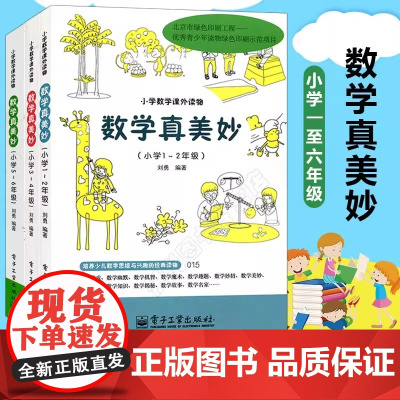 数学真美妙 1-6年级 全3册 123456年级小学数学课外阅读书 小学趣味数学 小学数学辅导书 小学数学知识大全 刘勇