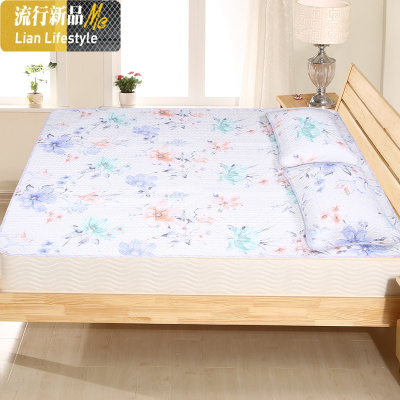 泰国皇家天然乳胶凉席三件套1.5米夏季天丝软冰丝席可水洗1.8m床 三维工匠凉席/凉枕