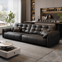 真皮沙发高靠背皮艺沙发意式极简大象耳朵-卡尔适许愿