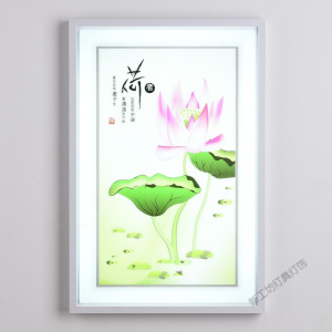 苏宁放心购 壁灯led 壁画灯 现代新中式带画壁灯客厅卧室走廊过道创意画灯 超薄