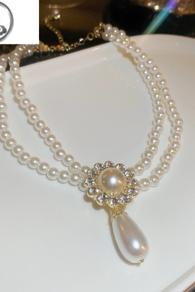 JiMi巴洛克珍珠项链女轻奢小众公主宫廷风锁骨新娘婚纱晚礼服夸张颈链