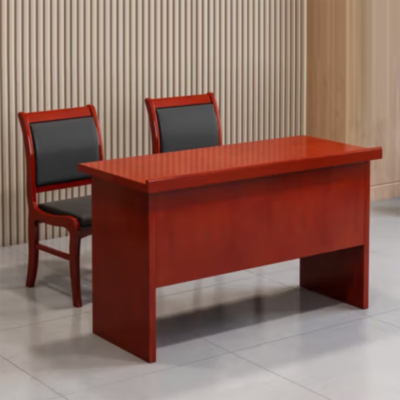 鑫金虎(XIN JIN HU)培训桌油漆贴木皮条桌会议桌双人位员工培训条桌 1.4m含椅*2