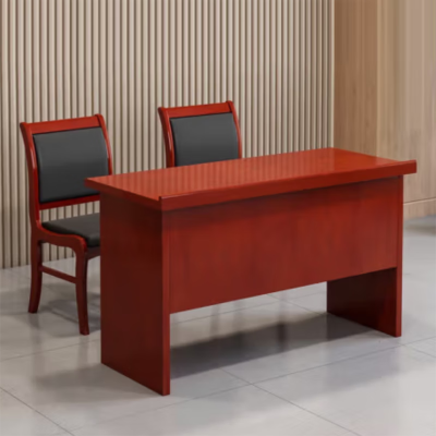 鑫金虎(XIN JIN HU)培训桌油漆贴木皮条桌会议桌双人位员工培训条桌 1.4m含椅*2