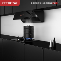 方太CXW-258-01-F1抽吸油烟机 侧吸式家用厨房黑色油烟机 24立方巡航风量直流变频 月曜黑