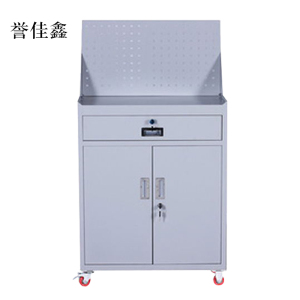 誉佳鑫工具柜加厚铁皮储物柜工厂车间用带抽屉汽修多功能收纳柜灰白色一斗小柜含轮子