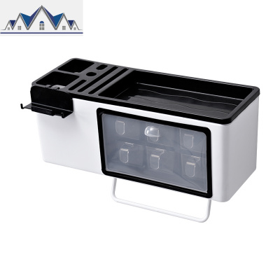 厨房置物架壁挂式免打孔调料架子调味用品油盐酱醋筷子收纳盒刀架 三维工匠