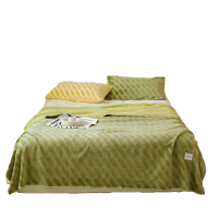 东纺拾光DF1046 简约系列毛毯230*200cm 绿色