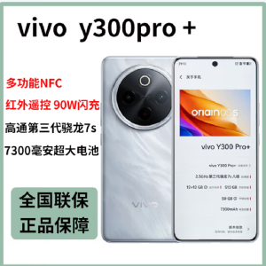 vivo Y300 Pro+ 星空银 12GB+512GB 第三代骁龙7s 5G芯 7300mAh电池 90W充电 5000万高清影像 5G 手机