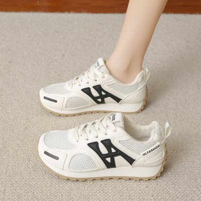 ins韩版新款老爹鞋女秋季学生跑步运动休闲皮面透气街_1