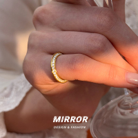 925纯银单面闪亮飞碟尾戒关节戒戒指女指环尾戒个性时尚潮送女朋友老婆情人节七夕生日礼物