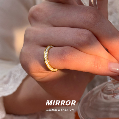 925纯银单面闪亮飞碟尾戒关节戒戒指女指环尾戒个性时尚潮送女朋友老婆情人节七夕生日礼物