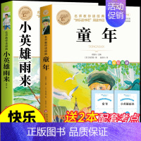 [全2册]童年+小英雄雨来 [正版]全套3册童年爱的教育和小英雄雨来六年级上册必读的课外书高尔基管桦原著完整版小学快乐读