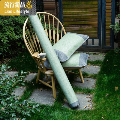 凉席三件套冰丝藤席1.8m床夏季两用折叠1.5米1.2学生宿舍单人席子 三维工匠