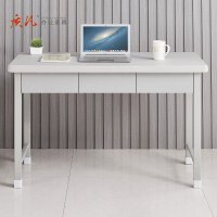 质凡学习桌钢制电脑桌内务整理桌三抽桌椅组合