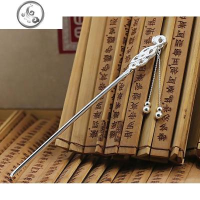 999足银发簪纯银簪子 头饰发饰银饰品 流苏盘发 民族风复古典多款 JiMi