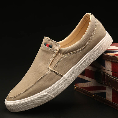 Clеnikeеd精品精选男鞋2020新款秋季男士帆布鞋韩版潮流百搭潮鞋休闲一脚蹬布鞋秋冬板鞋打折折扣