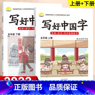 5年级上下册 同步字帖 [正版]视频教学 2022新版 写好中国字字帖一年级下同步课课练人教版小学生二三年级下册四五六年
