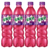 百事pepsi 美年达葡萄味味汽水碳酸饮料600ml*4瓶饮料碳酸饮料清爽解渴独特口味畅饮装大容量夏日必备