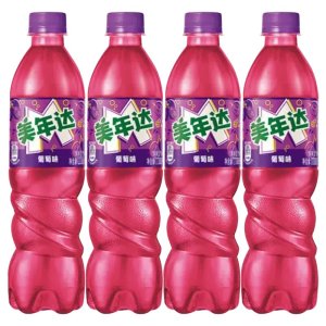 百事pepsi 美年达葡萄味味汽水碳酸饮料600ml*4瓶饮料碳酸饮料清爽解渴独特口味畅饮装大容量夏日必备