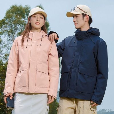 JEEP SPIRIT冬季新款情侣户外休闲三合一90羽绒冲锋上装