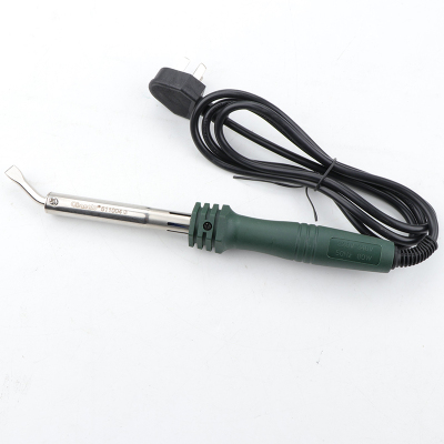 长鹿大功率电烙铁外热式家用木柄维修弯扁头焊笔 工业级焊接 200W
