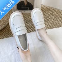 SUNTEK2023春夏季新款圆头平底小白单鞋