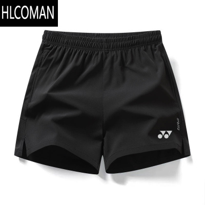 HLCOMAN夏季运动短裤男女款三分裤yy羽毛球裤冰丝速干裤带口袋健身跑步裤