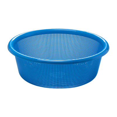 茶花 乐惠2号圆筛洗菜篮沥水篮φ47.2*16.2cm(蓝红白三色可选)/个