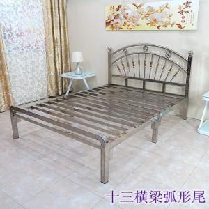 森美人欧式不锈钢床 1.5米1.8双人床1.2现代简约单人床铁艺床架304定制
