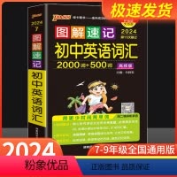 初中英语同步词汇 初中通用 [正版]图解速记初中英语词汇2000词+500词高频单词大全单词书小本便携口袋书记背神器pa