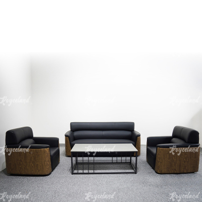 洛诗莲 (RoyceLand) 办公沙发会客接待沙发 西皮1+1+3+长茶几