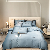 伊伊爱 海青全棉绣花拼角四件套