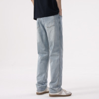 men Jeans男士牛仔裤春夏新款复古修身时尚百搭休闲 潮牌小直筒裤