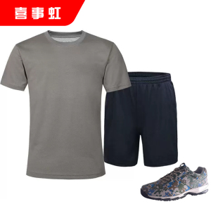 喜事虹 体能作训服 训练服套装男女训练服衣服+短裤+鞋 B款 套