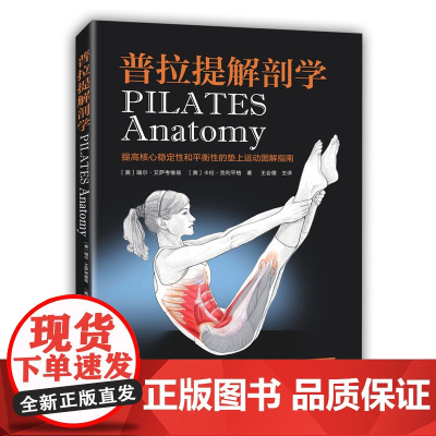 普拉提解剖学 提高核心稳定性和平衡性的垫上运动图解指南 普拉提教程书籍 普拉提训练入门 动作要领 肌肉健美训练