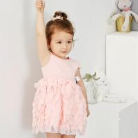 [1件3折价:115.5]米喜迪mecity童装夏新款婴儿公主裙荷叶边裙摆甜宝宝蛋糕裙