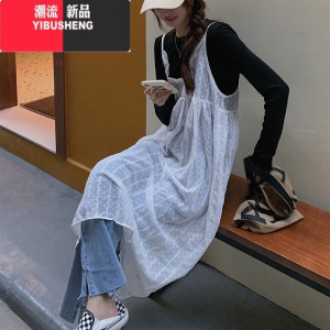 YIBUSHENG韩国 森系甜美 蕾丝吊带连衣裙 搭配 可单卖 吊带裙白色 均码