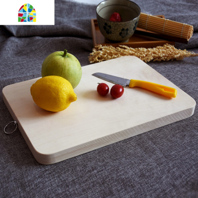 封后柳木菜板实木整木面板砧板长方形砧板大号厨房刀板案板家用切菜板 FENGHO [整块木]70*43*2.5cm送面食八