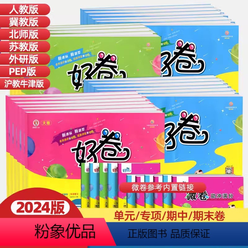 语文[人教版] 一年级下 [正版]2024版荣德基小学好卷一二三四五六年级上册下册语文数学英语人教冀教北师外研版期中期末
